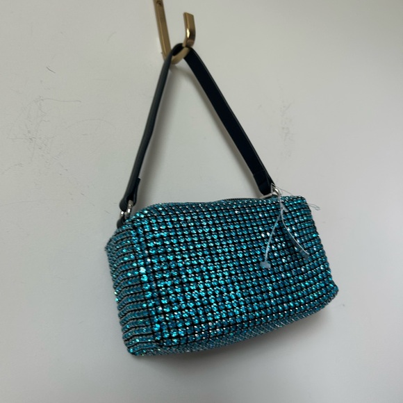 Forever & Forever Mini Blue Crystal Crossbody Square bag - Picture 4 of 7
